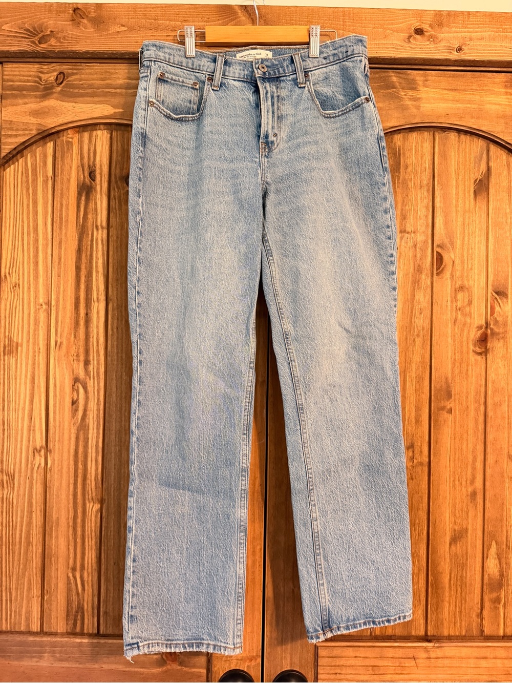 Abercrombie & Fitch Light Blue Women's Straight-Leg Jeans